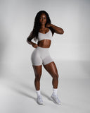 Pump Mid Rise Short - LT Heather - Unmatched Supply-Women's Seamless Short