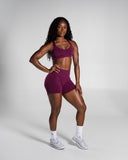 Pump Mid Rise Short - Mulberry - Unmatched Supply-Women's Seamless Short