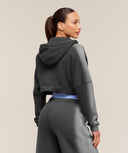 Pump Washed Zip Through Hoodie oversized fit Onyx Grey/Stratus Grey - Unmatched Kicks - GYMSHARK