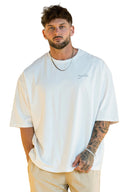 464 Skyline Super Sized Tees Sky White Wash