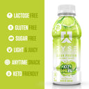 RYSE Clear Protein Drink 100 Calories, 22g Whey Isolate Protein Shake, Sugar - Free, 0g Fat & Lactose - Free - Refreshing Ready - to - Drink Beverage - 16.9 fl oz Bottles (12 - Pack) - Unmatched Kicks - RYSE