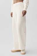 Serenity Wide Leg Sweatpant Ivory - Unmatched Supply-ALO