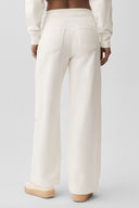 Serenity Wide Leg Sweatpant Ivory - Unmatched Supply-ALO