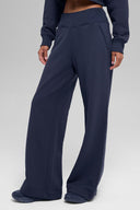 Serenity Wide Leg Sweatpant Navy - Unmatched Supply-ALO