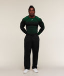 Shadow Seamless Long Sleeve T-Shirt muscle fit Track Green - Unmatched Supply-GYMSHARK