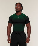 Shadow Seamless T Shirt muscle fit Track Green - Unmatched Supply-GYMSHARK