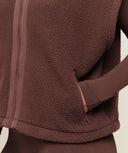 Sherpa Gilet oversized fit Espresso Brown - Unmatched Supply-GYMSHARK