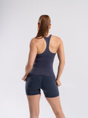 Softcurve Racer Tank Long - Dusty Navy - Unmatched Supply-Women's Racer Tank