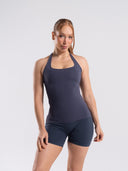 Softcurve Racer Tank Long - Dusty Navy - Unmatched Supply-Women's Racer Tank