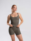 Softcurve Scoop Neck Tank - Khaki - Unmatched Supply-Women's Short Sleeve Tee