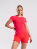 Softcurve Tee - Neon Red - Unmatched Supply-Women's Short Sleeve Tee