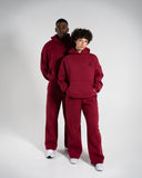 Staple Emblem Fleece Hoodie - Cherry - Unmatched Supply-Unisex Fleece Hoodie