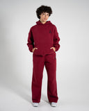 Staple Emblem Fleece Hoodie - Cherry - Unmatched Supply-Unisex Fleece Hoodie