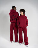Staple Emblem Fleece Hoodie - Cherry - Unmatched Supply-Unisex Fleece Hoodie