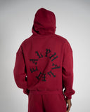 Staple Emblem Fleece Hoodie - Cherry - Unmatched Supply-Unisex Fleece Hoodie
