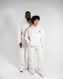 Staple Emblem Fleece Hoodie - Oatmeal - Unmatched Supply-Unisex Fleece Hoodie