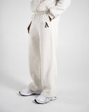 Staple Emblem Fleece Sweatpant - Oatmeal - Unmatched Supply-Unisex Fleece Pant