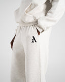 Staple Emblem Fleece Sweatpant - Oatmeal - Unmatched Supply-Unisex Fleece Pant