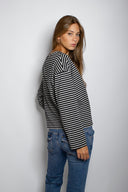 Striped crew-neck T-shirt - Unmatched Supply-SUBDUED