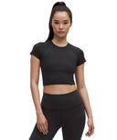 Swiftly Tech Cropped Short - Sleeve Shirt 2.0 Black - Unmatched Kicks - LULULEMON