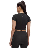 Swiftly Tech Cropped Short - Sleeve Shirt 2.0 Black - Unmatched Kicks - LULULEMON