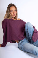 T-shirt with a boat neck - Unmatched Supply-SUBDUED
