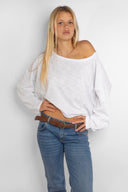 T-shirt with a boat neck - Unmatched Supply-SUBDUED