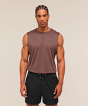 Train Cut Off Tank regular Espresso Brown - Unmatched Kicks-GYMSHARK