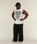 Vengeance Graphic Tank oversized fit Soft White/Wash - Unmatched Supply-GYMSHARK