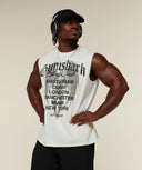 Vengeance Graphic Tank oversized fit Soft White/Wash - Unmatched Supply-GYMSHARK