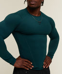 Vengeance Long Sleeve T-Shirt muscle fit Tactical Teal/Black - Unmatched Supply-GYMSHARK