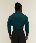 Vengeance Long Sleeve T-Shirt muscle fit Tactical Teal/Black - Unmatched Supply-GYMSHARK