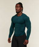 Vengeance Long Sleeve T-Shirt muscle fit Tactical Teal/Black - Unmatched Supply-GYMSHARK