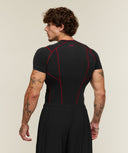 Vengeance T-Shirt muscle fit Black/Carmine Red - Unmatched Supply-GYMSHARK