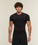 Vengeance T-Shirt muscle fit Black/Carmine Red - Unmatched Supply-GYMSHARK