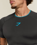 Vengeance T-Shirt muscle fit Onyx Grey/Brand Blue - Unmatched Supply-GYMSHARK
