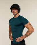Vengeance T-Shirt muscle fit Tactical Teal/Black - Unmatched Supply-GYMSHARK