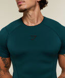 Vengeance T-Shirt muscle fit Tactical Teal/Black - Unmatched Supply-GYMSHARK