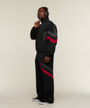 Vengeance Track Jacket oversized fit Black/Onyx Grey/Carmine Red - Unmatched Supply-GYMSHARK