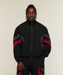 Vengeance Track Jacket oversized fit Black/Onyx Grey/Carmine Red - Unmatched Supply-GYMSHARK