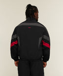Vengeance Track Jacket oversized fit Black/Onyx Grey/Carmine Red - Unmatched Supply-GYMSHARK