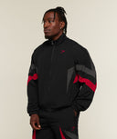 Vengeance Track Jacket oversized fit Black/Onyx Grey/Carmine Red - Unmatched Supply-GYMSHARK