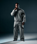 Vengeance Track Jacket oversized fit Smokey Grey/Light Grey/Dark Grey - Unmatched Supply-GYMSHARK