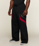 Vengeance Track Pants oversized fit Black/Onyx Grey/Carmine Red - Unmatched Supply-GYMSHARK