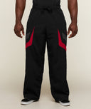 Vengeance Track Pants oversized fit Black/Onyx Grey/Carmine Red - Unmatched Supply-GYMSHARK
