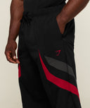Vengeance Track Pants oversized fit Black/Onyx Grey/Carmine Red - Unmatched Supply-GYMSHARK
