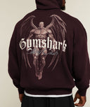 Vengeance Washed Graphic Hoodie oversized fit Cherry Purple/Wash - Unmatched Supply-GYMSHARK