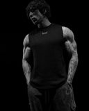 Waffle Knit Cut-off Tee [OBSIDIAN] - Unmatched Supply-Breathedivinity