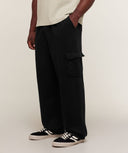 Washed Lifting Cargo Pants oversized fit Black/Wash - Unmatched Supply-GYMSHARK