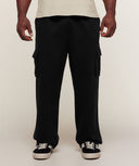Washed Lifting Cargo Pants oversized fit Black/Wash - Unmatched Supply-GYMSHARK